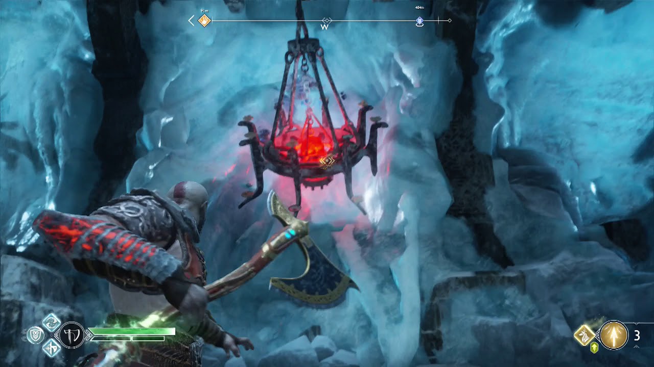 God of War Hit Candelabrum Red Crystal Magic Chisel Quest -