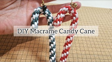 DIY Macrame Candy Cane | Easy Christmas Ornament Tutorial