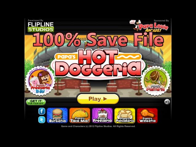 Papa's Hot Doggeria - 100% Save File Showcase 