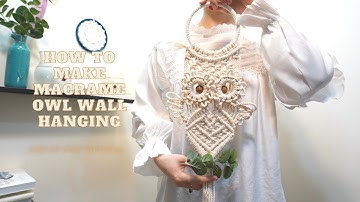 How to make a macrame owl wall hanging easy for beginners new design by Dom Macrame