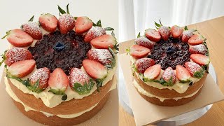 시트가 진짜 맛있는 빅토리아 케이크 만드는 방법 알려드릴게요/ This is a Victoria cake made with a special cake sheet