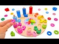 Learn Numbers &amp; Counting with wooden clock toy set | Toddler Learning Video