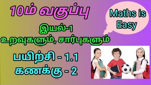 10th Std Maths Unit 1 Relations and Functions, Cartesian Exercise -1.1,Sum-2 (@லக்ஸ் கணிதம்)