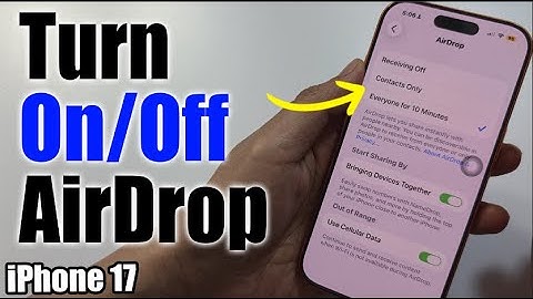 AirDrop in- en uitschakelen op iPhone 17/17 Pro Max/Air