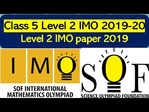 Class 5 IMO Level 2 SOF 2019-20 Mathematics Olympiad solved paper # ...