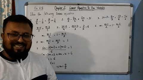 Class 8/ Chapter-2 Linear Equation in One Variable/ Exercise 2.5/ Q.1 to Q.6/ ncert.mp4