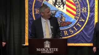 The announcement of Dr. Michael Lovell as the 24th president of Marquette University