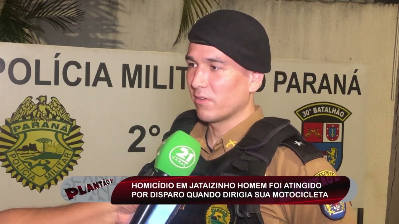PM FALA DO HOMICÍDIO EM JATAIZINHO NA RUA TIBAGI