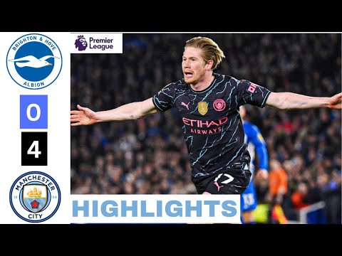 Brighton vs Man City HIGHLIGHTS (0-4): Alvarez, De Bruyne & Foden GOALS.