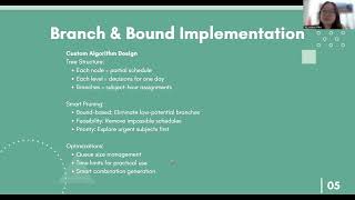 Smart Study Planning: Branch and Bound Algorithm for Academic Schedule Optimization