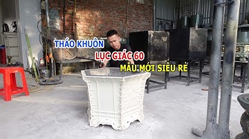 Tháo khuôn chậu lục giác 60 chân liền abs mẫu mới | Khuôn Tổng Hợp