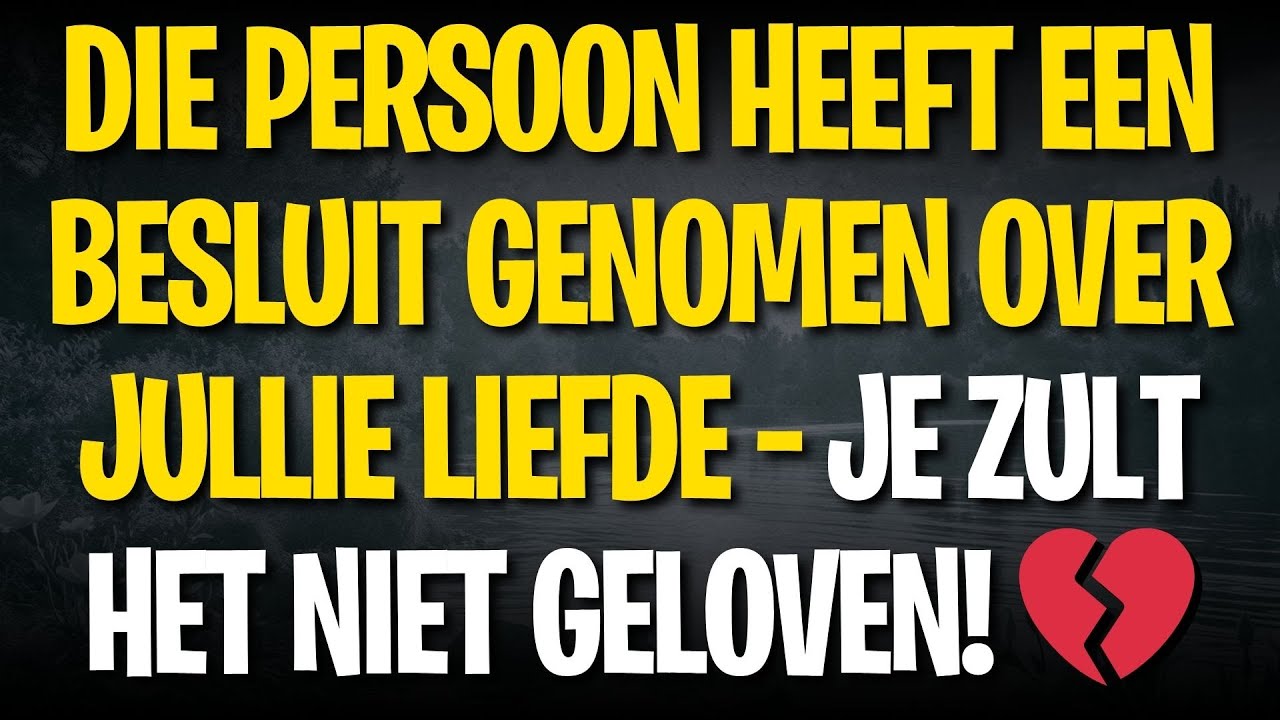 Die persoon heeft een besluit genomen over jullie liefde – je zult het niet geloven! 💔