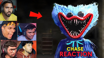 INDIAN Gamers React to Huggy Wuggy Chase in the Poppy Playtime Chapter 1