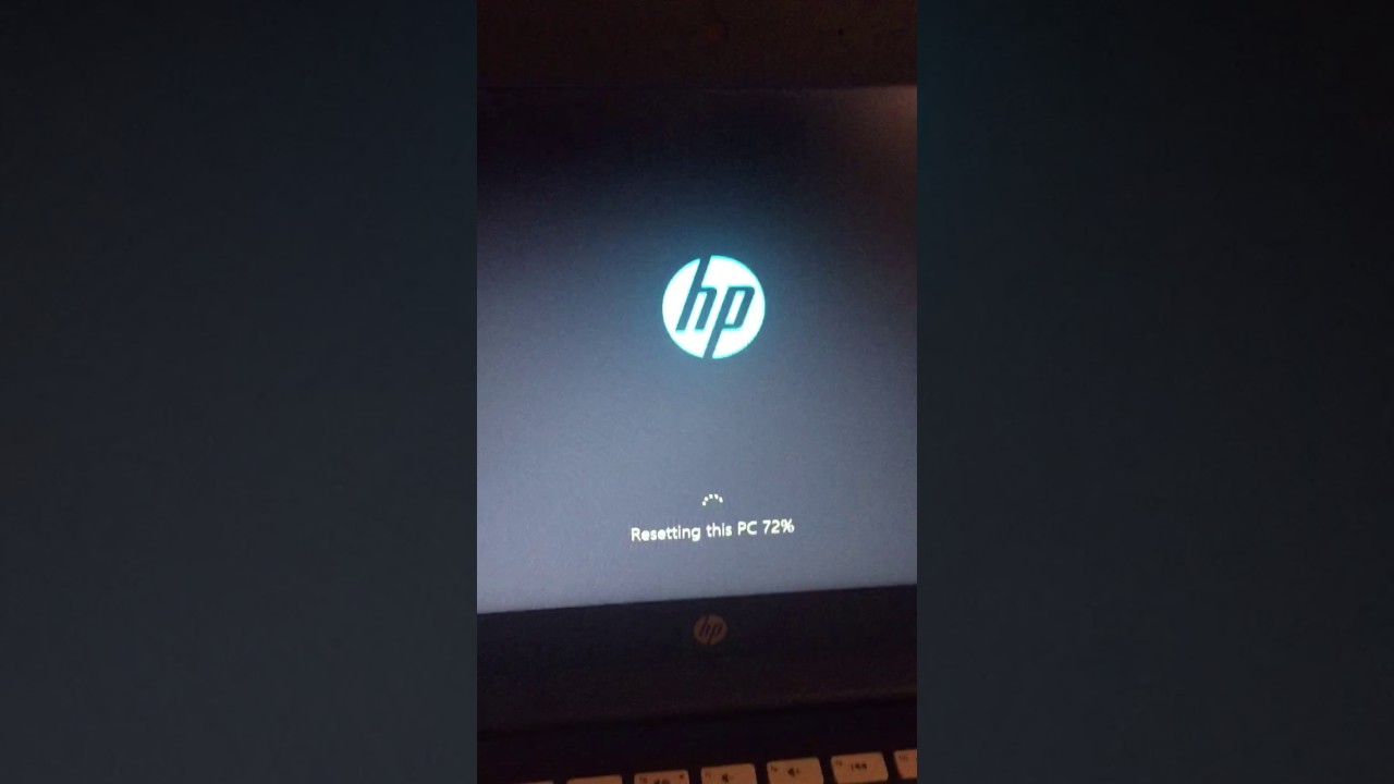 my hp stream laptop wont factory reset