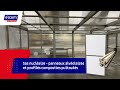 Vidéo: Cloison d'atelier modulaire - 1000x2400 mm - Profilé aluminium standard - Panneau inférieur plein et supérieur transparent
