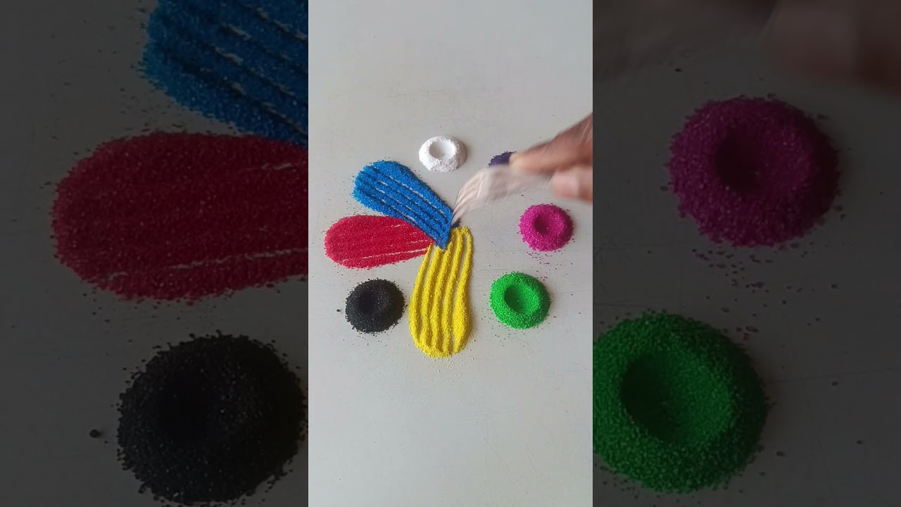 simple Rangoli, satisfying rangoli, Easy rangsatisfying 