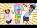 意外ｗ豪快なまーちゃんと慎重なおーちゃんｗｗタワーを倒さないように柱を壊せ！！ブリックバスターhimawari-CH