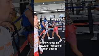 Manny Pacquiao Teaching Eman Bacosa How To Box #emanbacosa #mannypacquiao