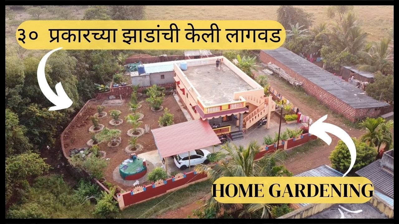 घराभोवती केली ३० प्रकारच्या झाडांची लागवड | Home Gardening | Lanja | Ratnagiri #konkan #absAjinkya