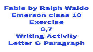 Fable complete Exercise by Ralph Waldo Emerson class 10 west bengal board