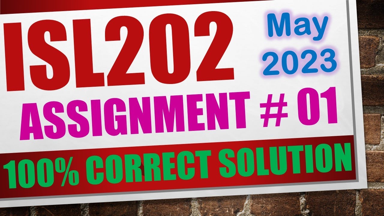 isl202 assignment 1 2023