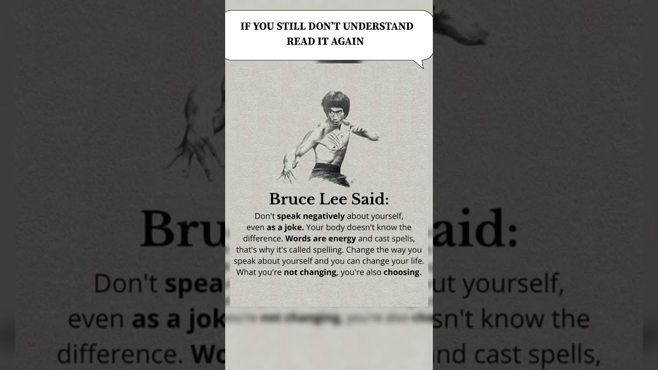 Bruce lee once said…!! 