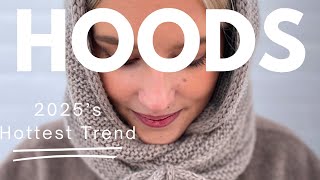 【2plan】Wiki Printing Knit Hood Hand-knit Hoods|Top Knit Picks #myjosehood #fashionover50