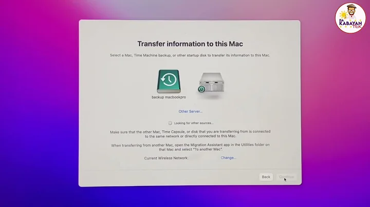 Setup New MAC & Restore from Time Machine Backup