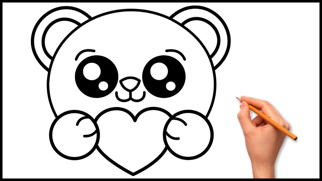 40 Desenhos de Urso Panda kawaii para Colorir (Lindos e Fofos) em