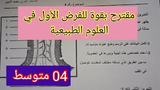 💥فرض الفصل الأول في العلوم الطبيعية السنة الرابعة متوسط 💯