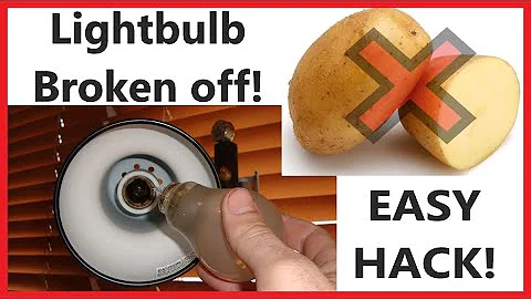 Lightbulb broken off in socket.  Best way to remove.  Easy Hack!