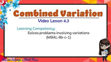 Solving Word Problems involving Combined Variation