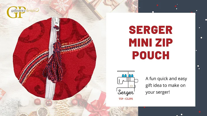 Easy Serger Zipper Storage Pouch #Serger #giftideas