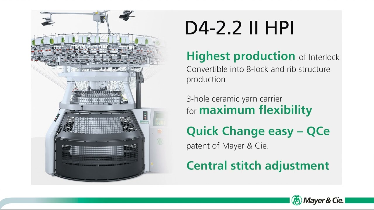 Machine selection – Mayer&Cie., Rundstrickmaschinen und