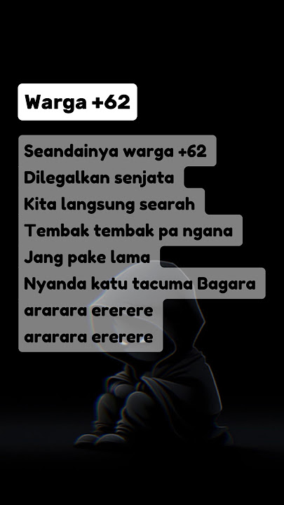 Lirik Lagu | Warga  62 - Ryo Bahow #liriklagu #warga 62 #ryobahow #fyp #tiktok