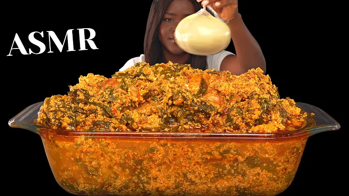 ASMR FUFU & EGUSI SOUP MUKBANG |Turkey wings| Nigerian food (No Talking) Soft Eating Sounds|