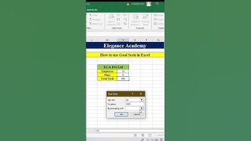 How to use Goal Seek #excel #msexcel #shortsvideo #shorts #ytshorts #eleganceacademy #goalseek
