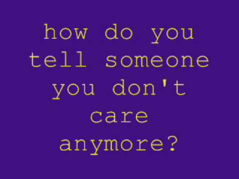 How do you tell someone (you don't love them)