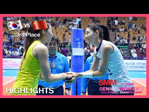 Korea vs China | Highlights | 3rd Place Match | AVC Asian Senior Women&#39;s Volleyball Champs 2019