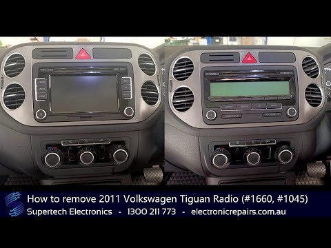 How to remove 2011 Volkswagen Tiguan Radio (#1660, #1045)