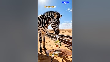 Zebra saved apple tree from drying up bywatering it #ai #tree #save #zebra #viral #animals #shorts