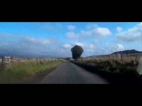 Autumn Drive With Music On Single Track Back Road On Visit To Rural Perthshire Scotland