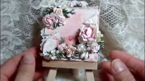 Shabby Chic Altered Mini Canvas-Tsunami Rose Designs