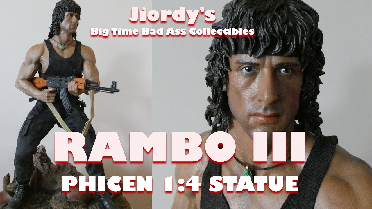 Rambo III John Rambo 1/4 Scale Statue Figure Phicen Sideshow