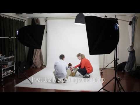 Baby Portraits in Studio Using Constant Lights on White Background