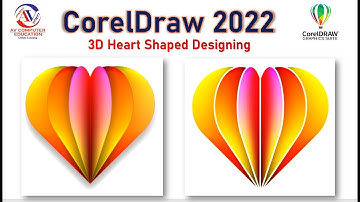 CorelDraw 3D Heart Shaped Design in Corel Draw || Professional logo designing in CorelDRAW