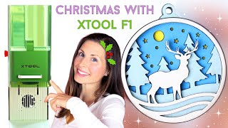 How to Cut 3D & Layered Christmas Ornaments on xTool F1 (Holiday DIY)