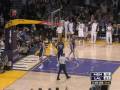 Luke walton with the behind the back pass for a huge shannon brown slam