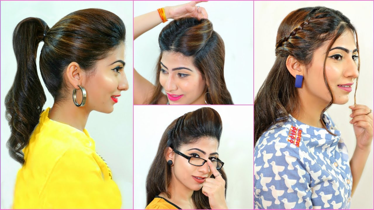 5 different maang teeka hair styles /simple and easy/ - YouTube