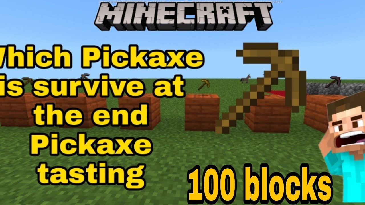 Which Pickaxe is survive at the end Pickaxe tasting round 1 YouTube